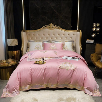 Soft Egyptian Cotton Embroidered Bedding Set