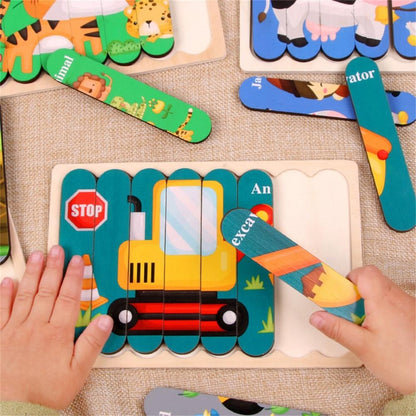 Colorful Wood Shape Sorting Puzzle Toy