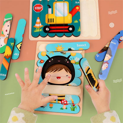 Colorful Wood Shape Sorting Puzzle Toy