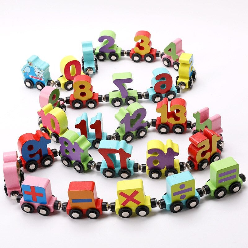 Educational Toy Train Set with Alphabet and Numbers