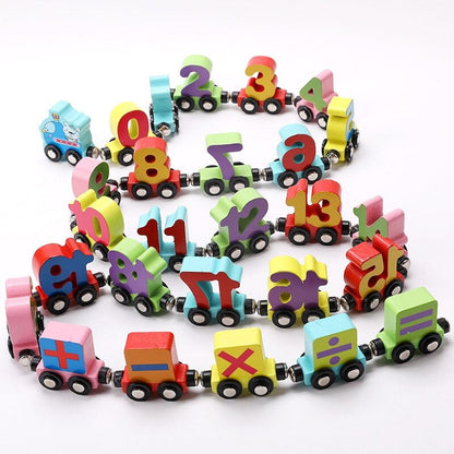 Educational Toy Train Set with Alphabet and Numbers