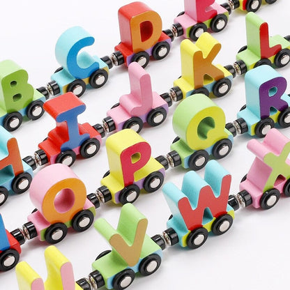 Educational Toy Train Set with Alphabet and Numbers