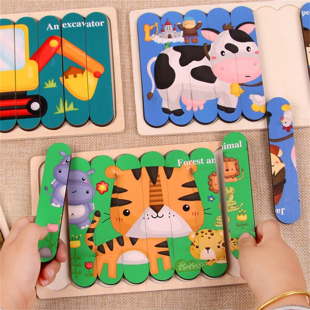 Colorful Wood Shape Sorting Puzzle Toy