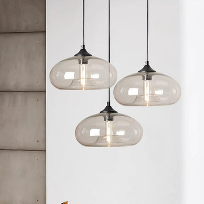 Vibrant Hanging Glass Ceiling Light