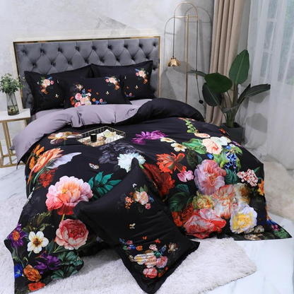 Dark Pattern Luxury Cotton Bedding Set - Luxicro