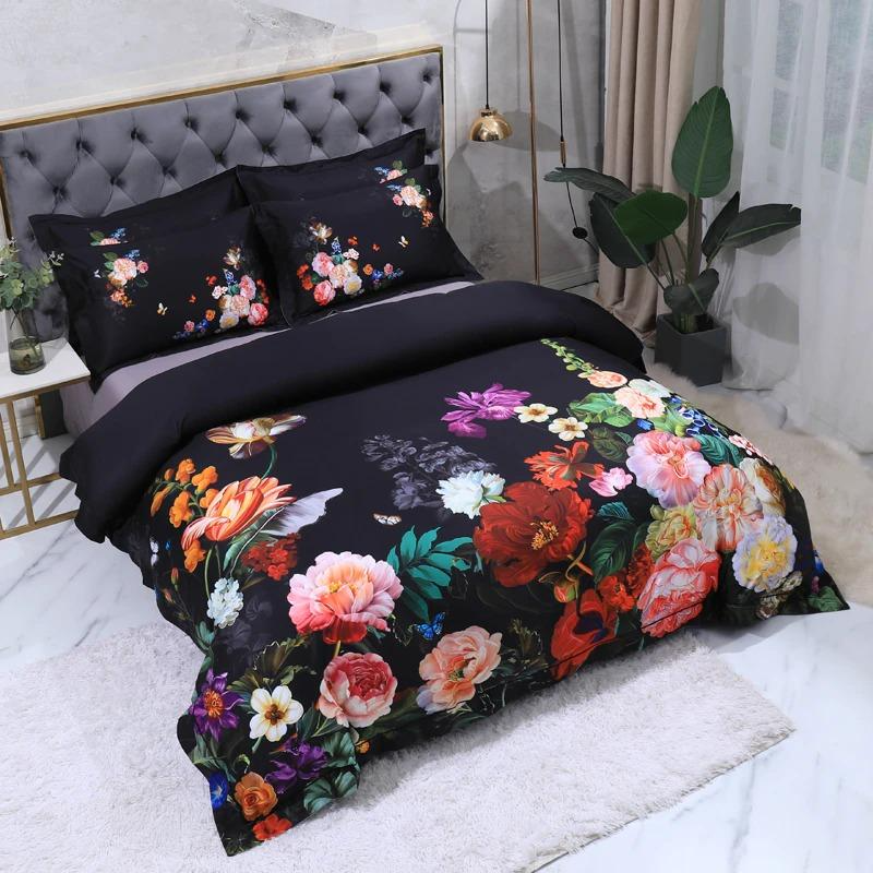 Dark Pattern Luxury Cotton Bedding Set