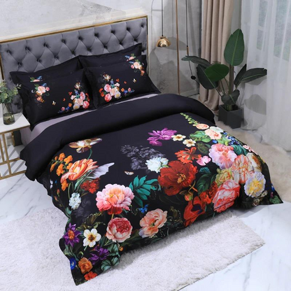 Dark Pattern Luxury Cotton Bedding Set