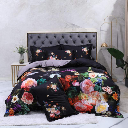 Dark Pattern Luxury Cotton Bedding Set