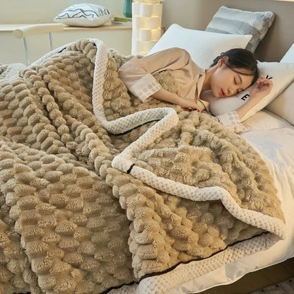 Cozy Green Plush Blanket
