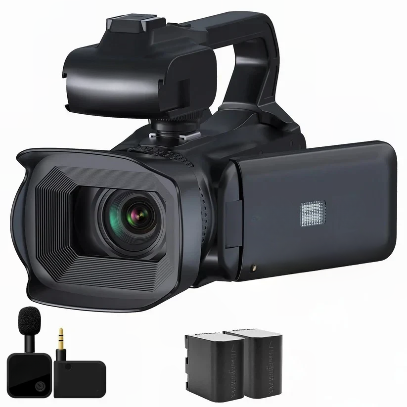 4K Ultra HD Video Camera with 18X Zoom and Flip Screen - Luxicro