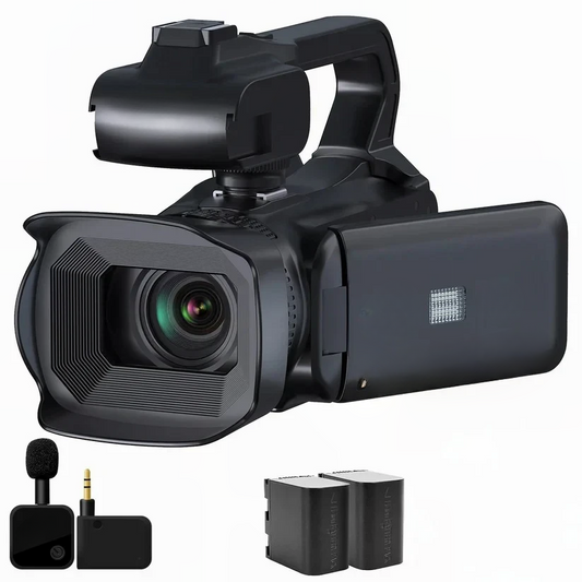 4K Ultra HD Video Camera with 18X Zoom and Flip Screen - Luxicro