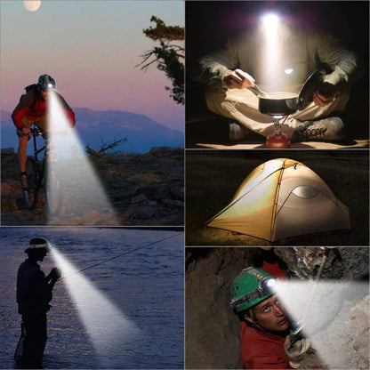 Bright Rechargeable LED Headlight Waterproof Zoom Lamp