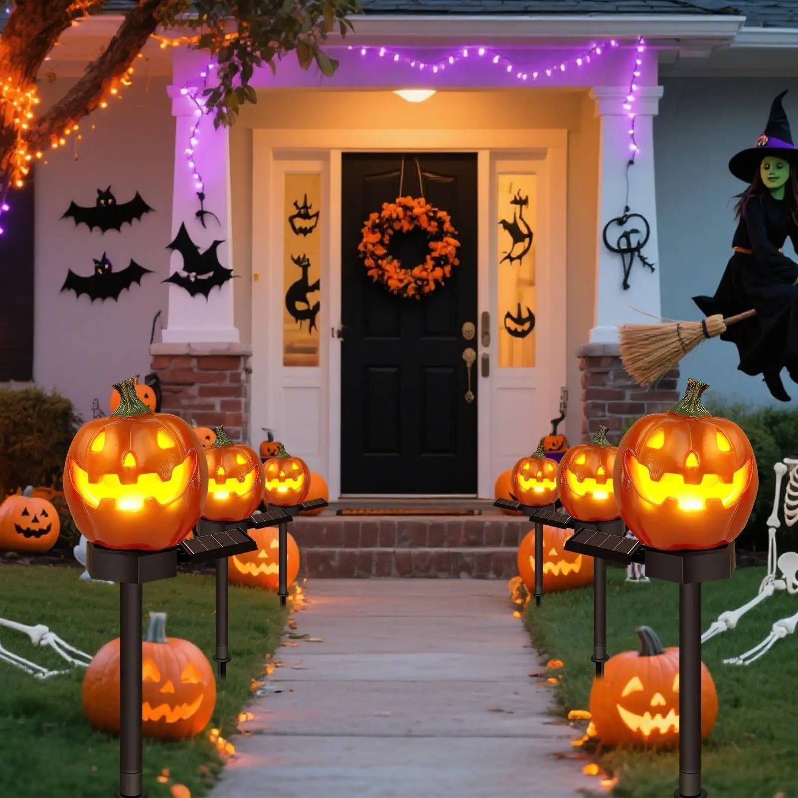 Glowing Pumpkin Outdoor Halloween String Lights - Luxicro
