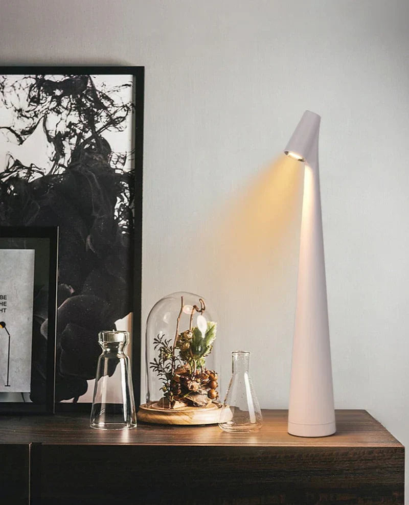 Sleek Circular Cordless Table Lamp - Luxicro