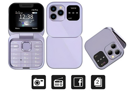 Slim Dual SIM Flip Cell Phone