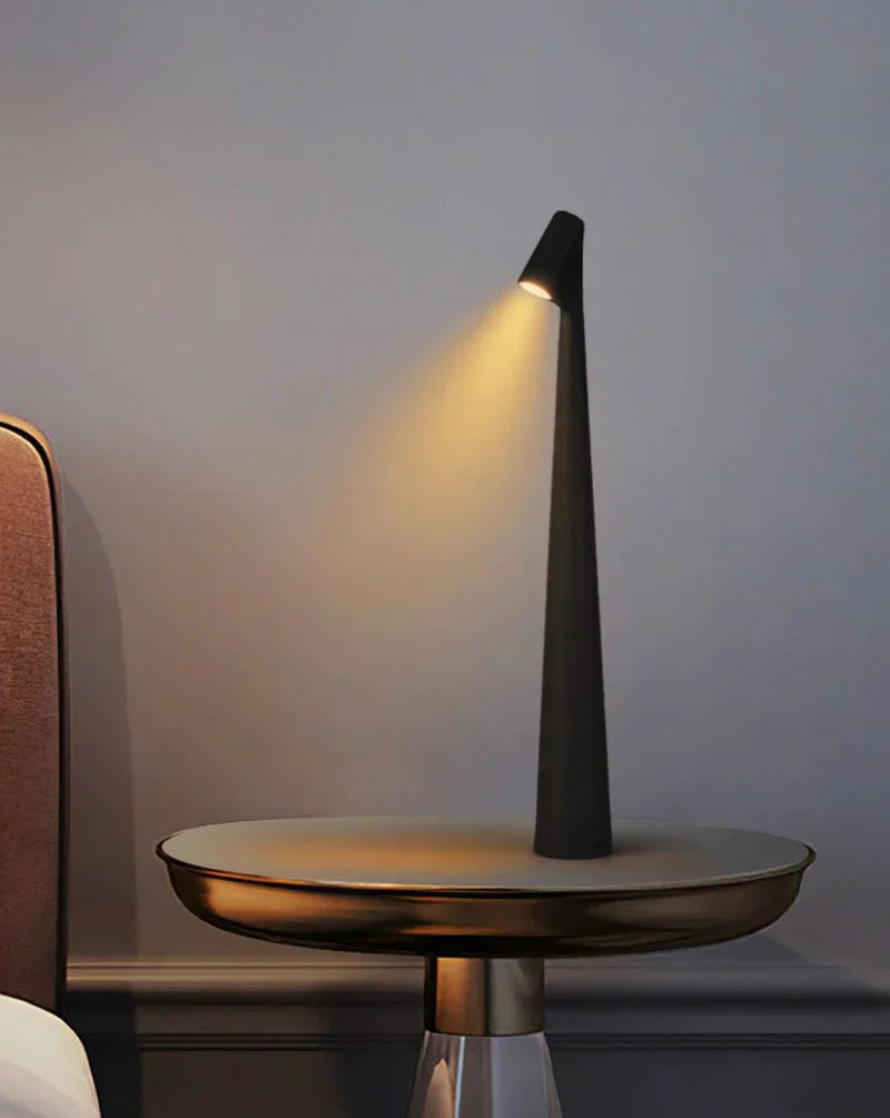 Sleek Circular Cordless Table Lamp