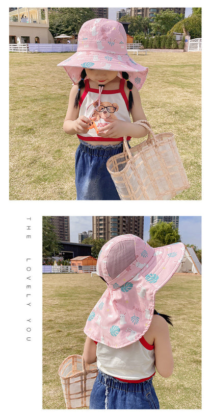 Children's UPF Summer Sun Cap with Adjustable Chin Strap