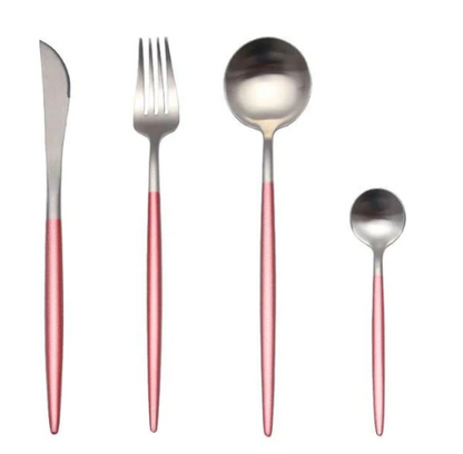 Luxury 24 Piece Gold Tone Silverware Set