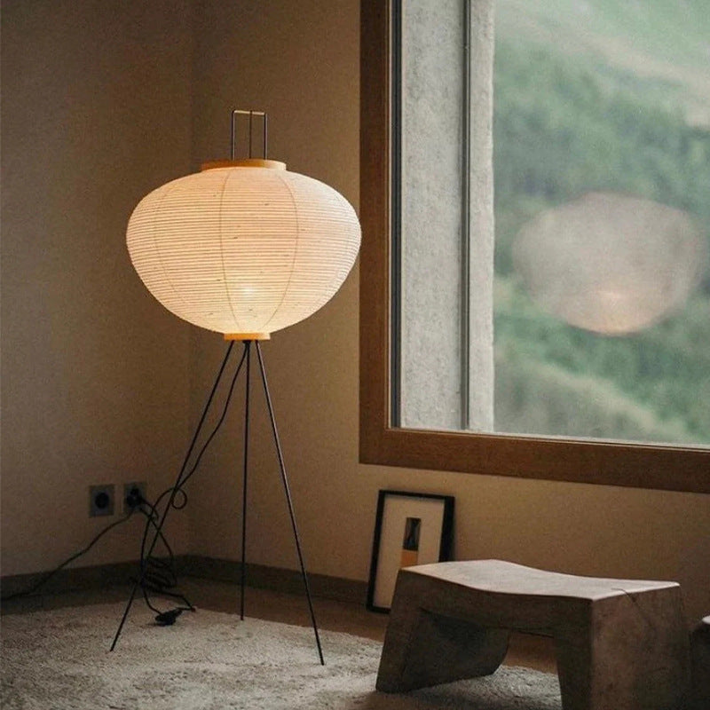 Stylish Tripod Lamp with Soft Shade Glow - Luxicro