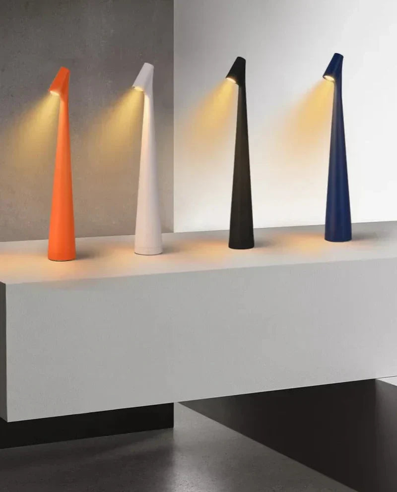 Sleek Circular Cordless Table Lamp