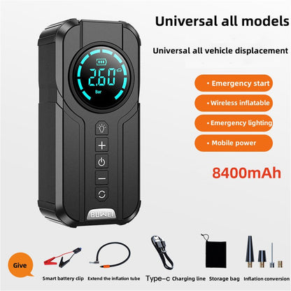 Portable Car Battery Starter Kit with Air Compressor