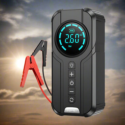 Portable Car Battery Starter Kit with Air Compressor - Luxicro