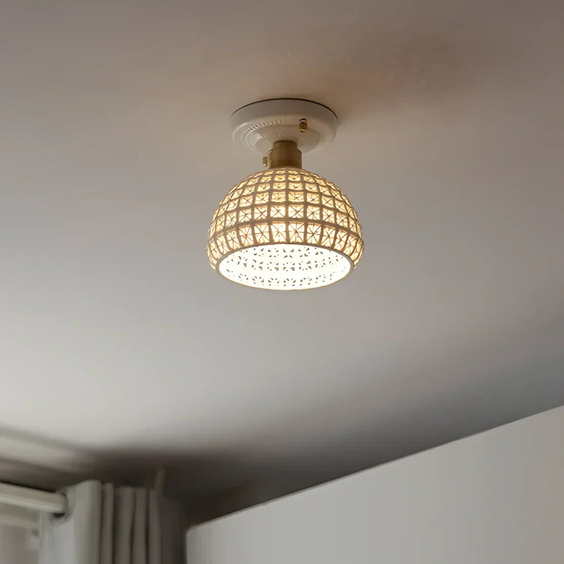 Simple Elegant White Ceiling Lamp