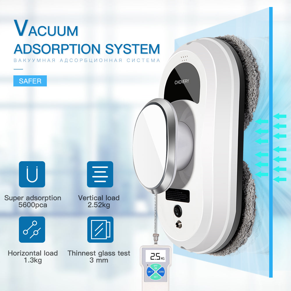Intelligent Automatic Window Vacuum Cleaner with Remote