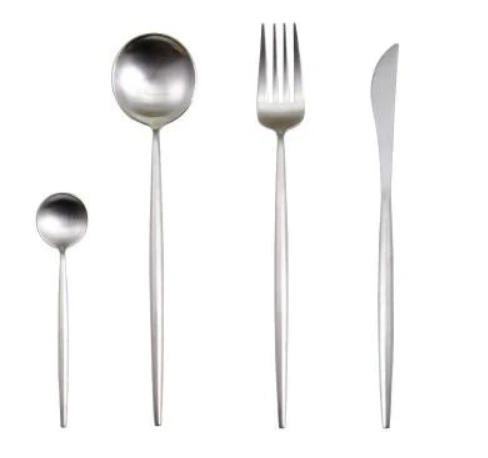 Luxury 24 Piece Gold Tone Silverware Set