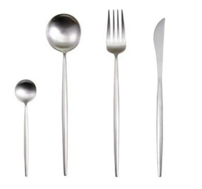 Luxury 24 Piece Gold Tone Silverware Set