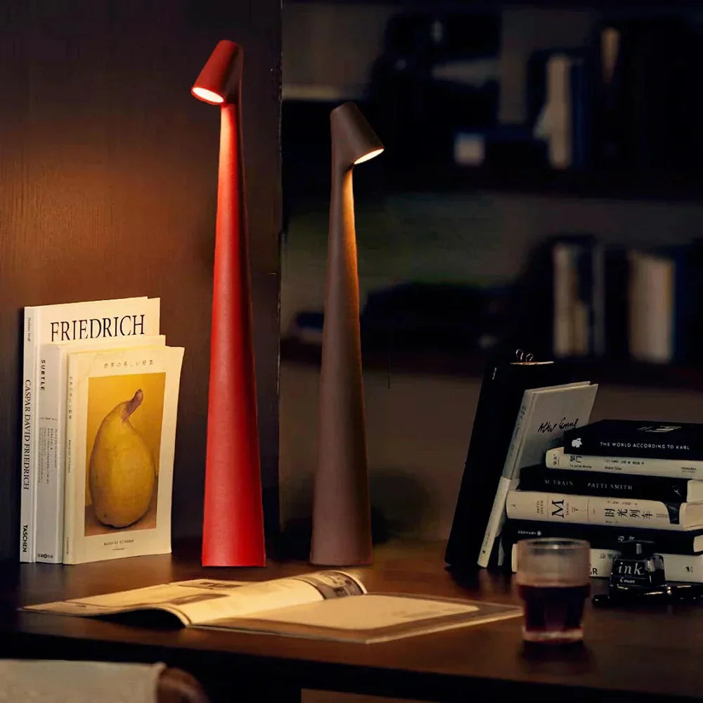 Sleek Circular Cordless Table Lamp