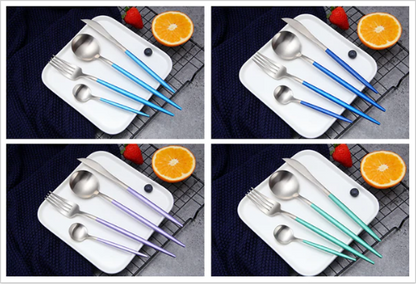 Stainless Steel 24-Piece Silverware Dinner Set