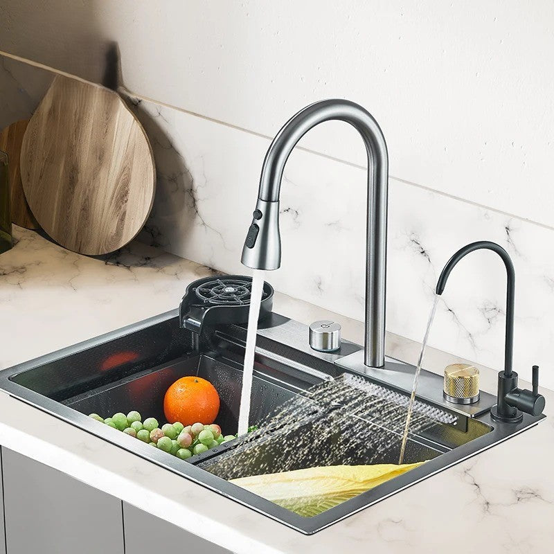 Stylish Stainless Steel Kitchen Faucet Water Filter System - Luxicro