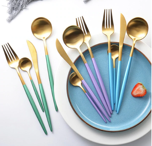 Stainless Steel 24-Piece Silverware Dinner Set
