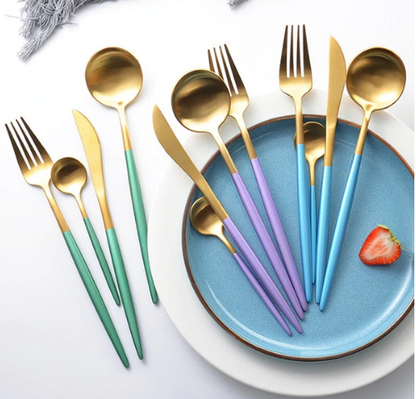 Stainless Steel 24-Piece Silverware Dinner Set