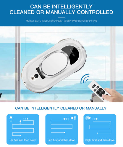 Intelligent Automatic Window Vacuum Cleaner with Remote