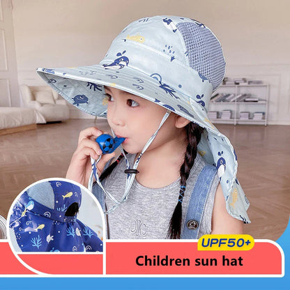 Children's UPF Summer Sun Cap with Adjustable Chin Strap