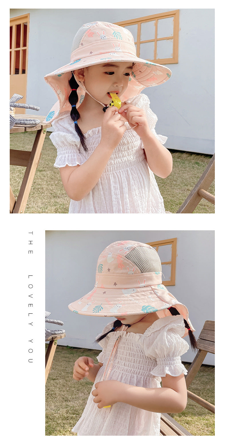 Children's UPF Summer Sun Cap with Adjustable Chin Strap