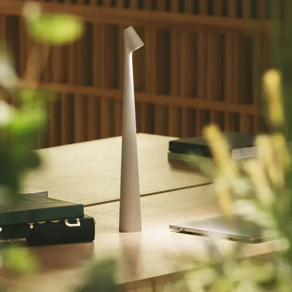Sleek Circular Cordless Table Lamp