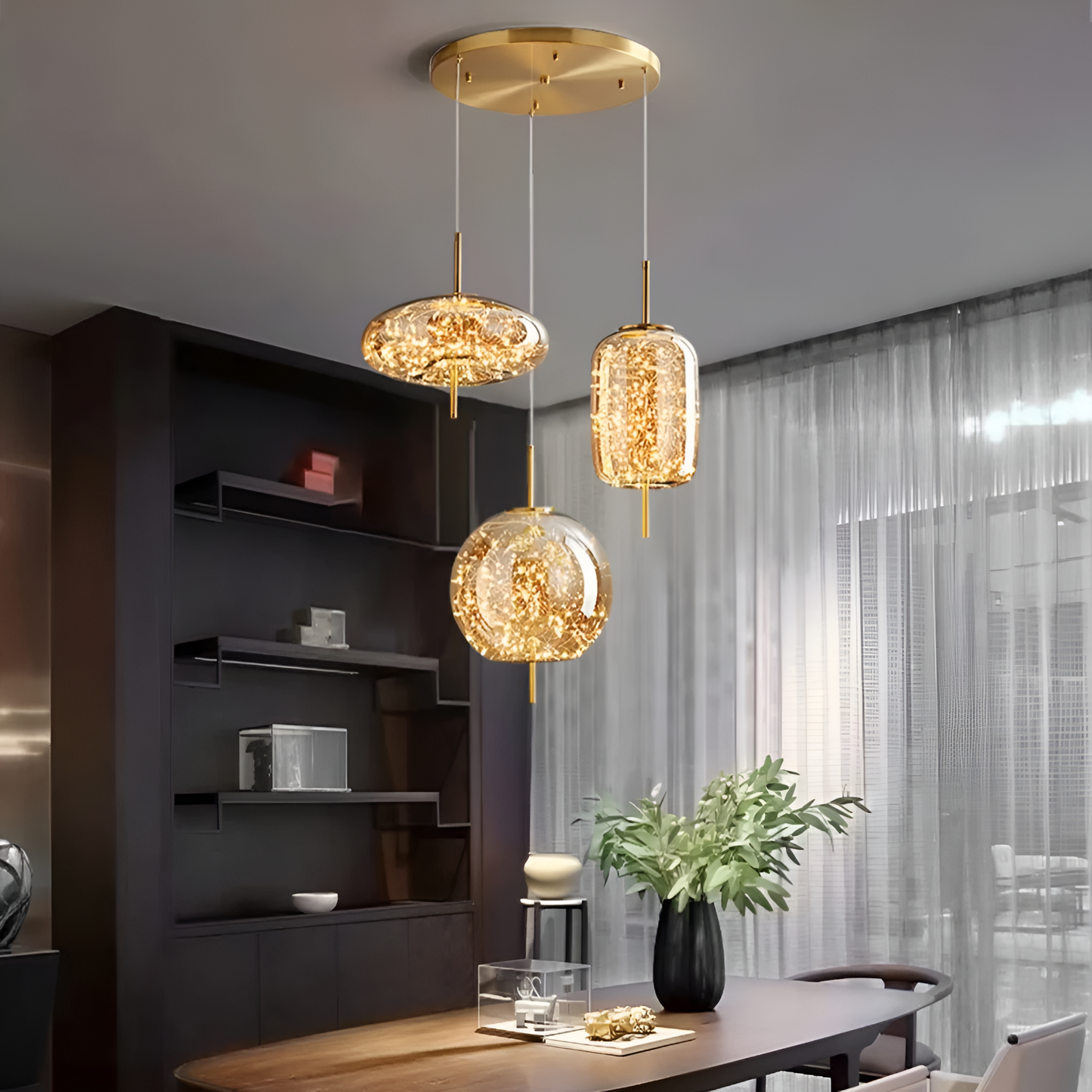 Beautiful Pendant Glass Lighting Fixture