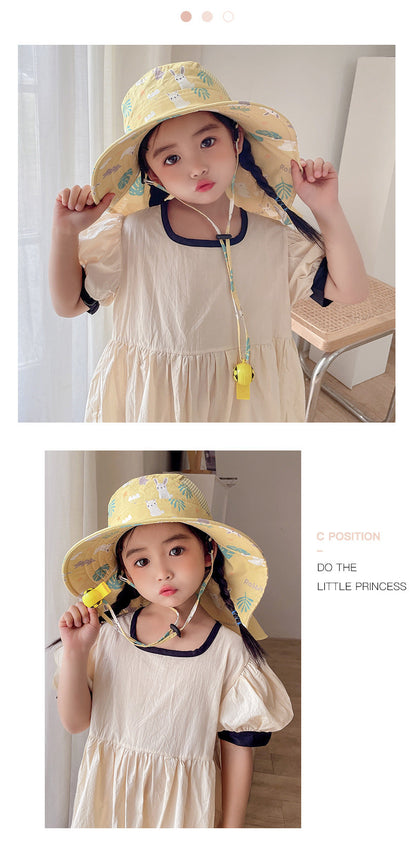 Children's UPF Summer Sun Cap with Adjustable Chin Strap