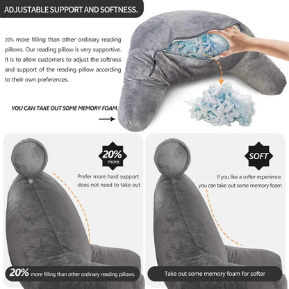 Comfortable Bed Rest Pillow with Supportive Arms
