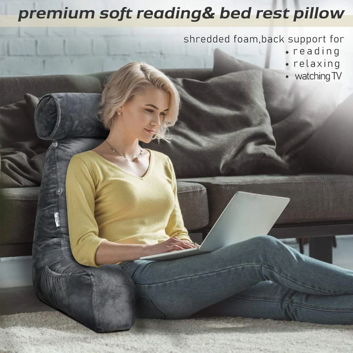 Comfortable Bed Rest Pillow with Support - Luxicro