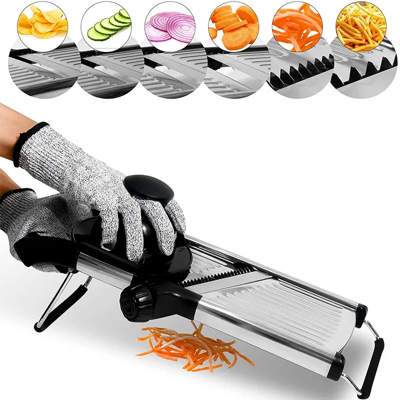 Premium Adjustable Metal Food Slicer