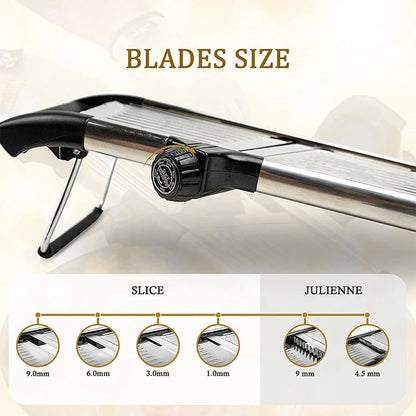 Premium Adjustable Metal Food Slicer
