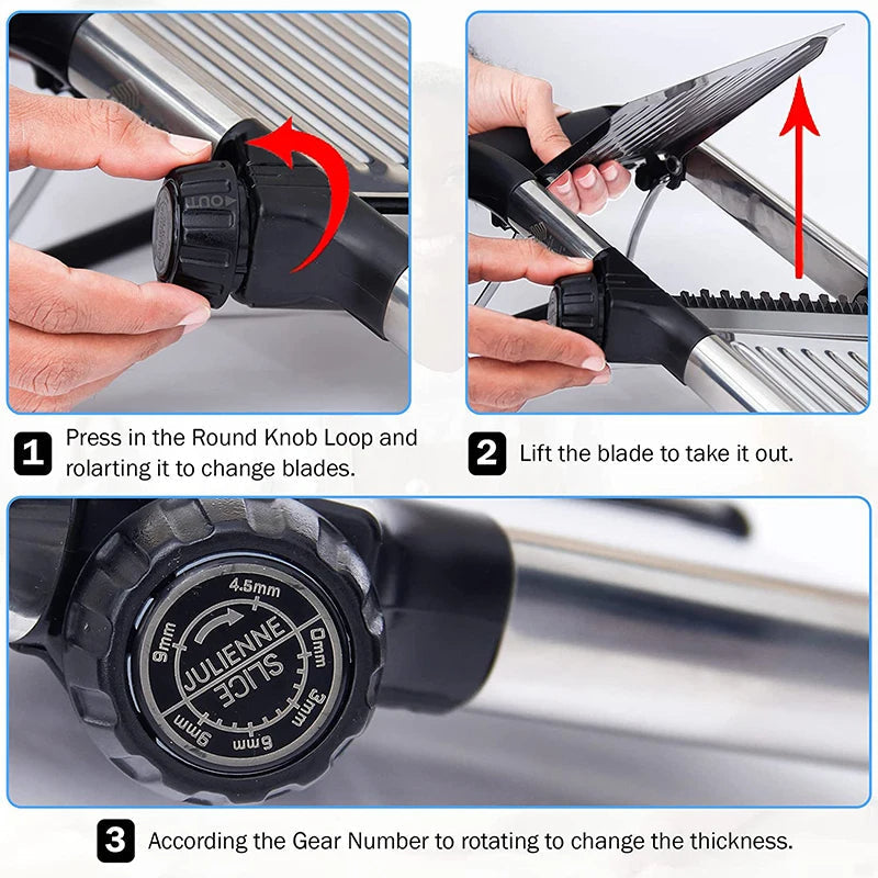 Premium Adjustable Metal Food Slicer