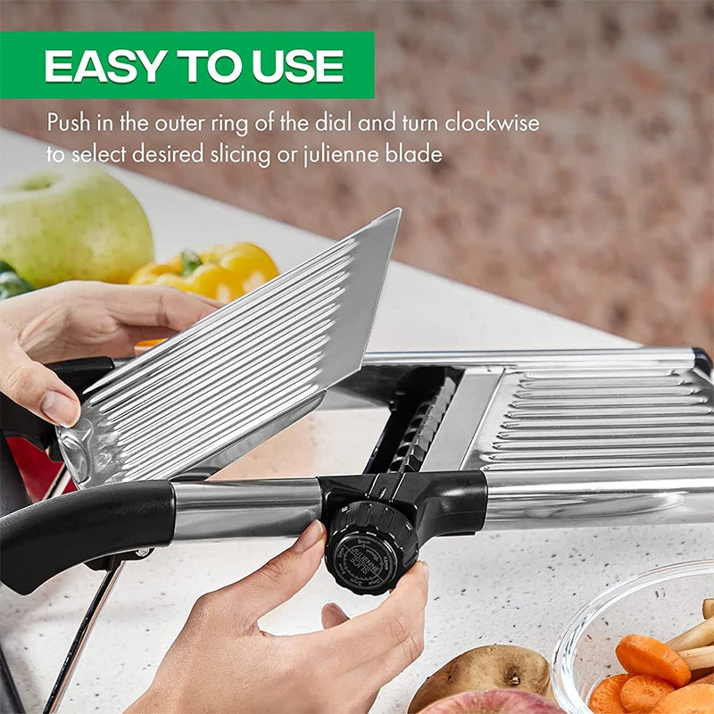 Premium Adjustable Metal Food Slicer