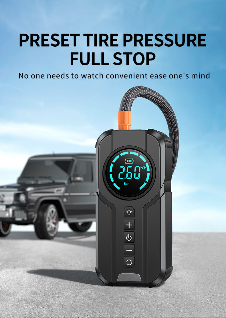 Portable Car Battery Starter Kit with Air Compressor