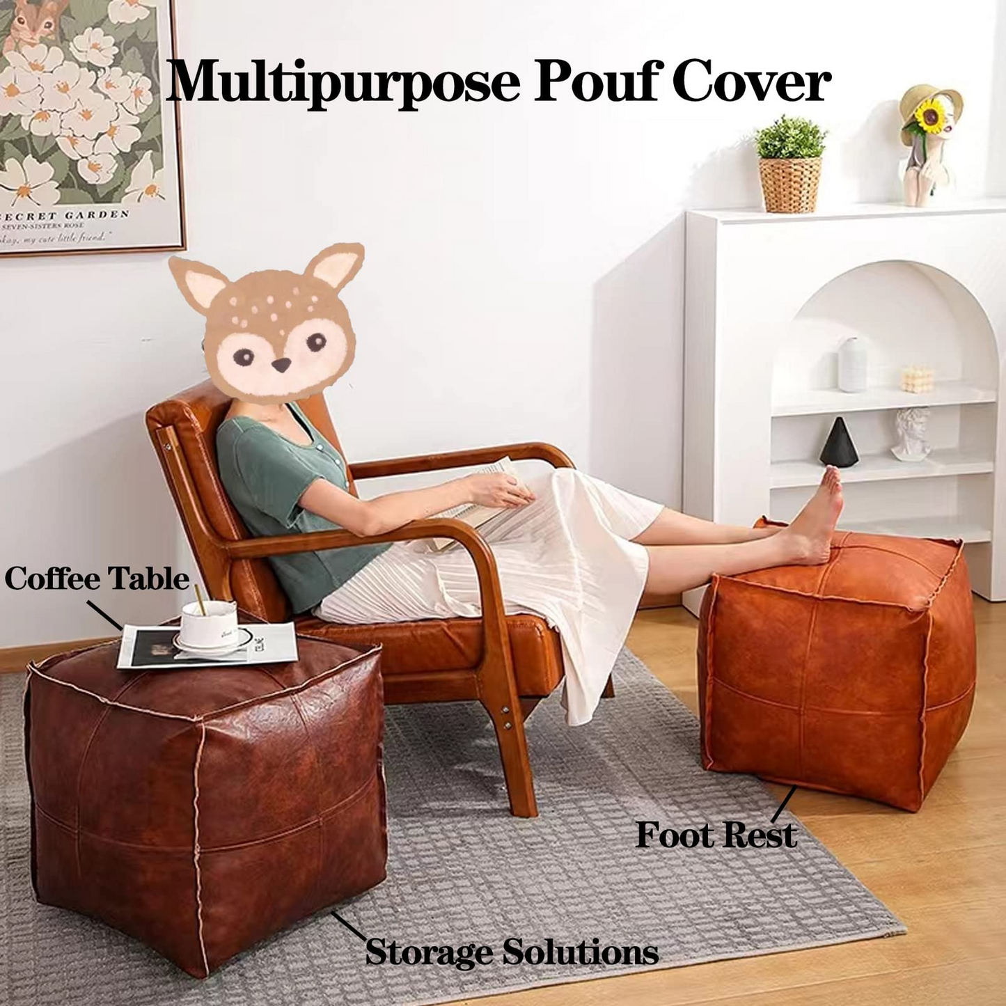 Stylish Storage Footrest Stool