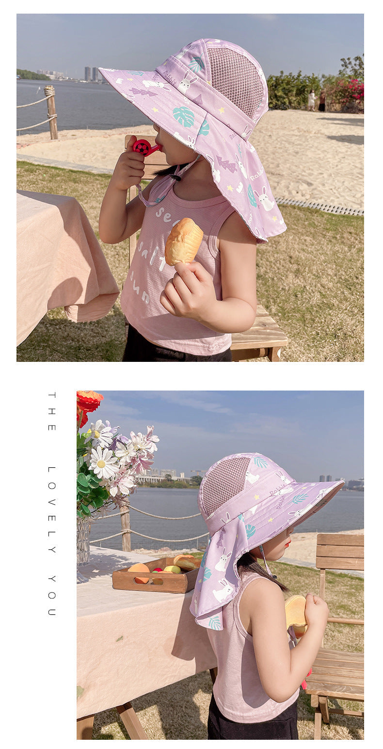 Children's UPF Summer Sun Cap with Adjustable Chin Strap